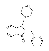 1H-Inden-1-one,2,3-dihydro-3-(4-morpholinyl)-2-(phenylmethylene)-结构式