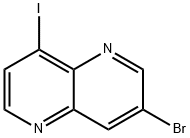 3-bromo-8-iodo-1,5-naphthyridine structure