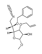 methyl 3-O-allyl-6-azido-5-O-benzyl-6-deoxy-β-L-idofuranoside Structure