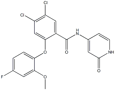 4,5-Dichloro-N-(1,2-dihydro-2-oxo-4-pyridinyl)-2-(4-fluoro-2-methoxyphenoxy)benzamide Structure