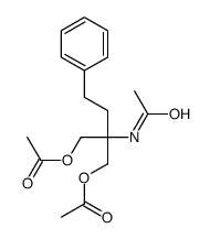 N-[1,1-双[(乙酰基氧基)甲基]-3-苯基丙基]乙酰胺结构式