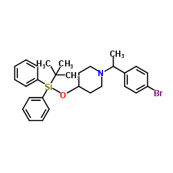1-[1-(4-Bromophenyl)ethyl]-4-{[(2-methyl-2-propanyl)(diphenyl)silyl]oxy}piperidine结构式