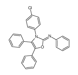 3-(4-chlorophenyl)-N,4,5-triphenyl-1,3-oxazol-2-imine结构式