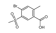 4-bromo-5-methanesulfonyl-2-methyl-benzoic acid Structure