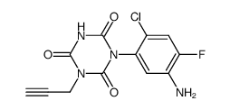 1-(5-Amino-2-chloro-4-fluorophenyl)-3-(2-propynyl)-s-triazine-2,4,6-(1H, 3H, 5H)-trione结构式