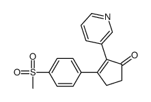 3-(4-methylsulfonylphenyl)-2-pyridin-3-ylcyclopent-2-en-1-one结构式