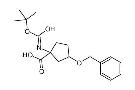 3-苄氧基-1-叔丁氧羰基氨基环戊烷羧酸结构式