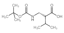 Boc-(R)-2-(氨甲基)-3-甲基丁酸结构式