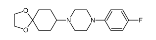 1-(1,4-dioxa-spiro[4.5]dec-8-yl)-4-(4-fluoro-phenyl)-piperazine结构式