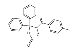 2-chloro-1,1-diphenyl-2-(p-tolylsulfinyl)ethyl acetate Structure