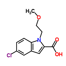 5-CHLORO-1-(2-METHOXY-ETHYL)-1H-INDOLE-2-CARBOXYLIC ACID结构式