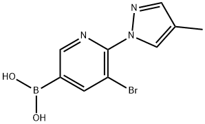 5-Bromo-6-(4-methyl-1H-pyrazol-1-yl)pyridine-3-boronic acid picture