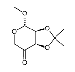 methyl 2,3-O-isopropylidene-β-L-erythro-pentopyranosid-4-ulose结构式