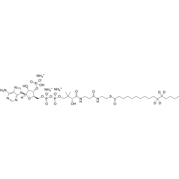 16:0 Coenzyme A-d4 Structure