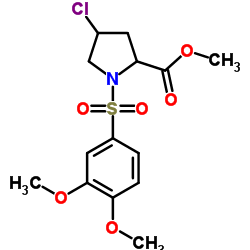 METHYL 4-CHLORO-1-[(3,4-DIMETHOXYPHENYL)SULFONYL]-2-PYRROLIDINECARBOXYLATE结构式