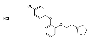 1-[2-[2-(4-chlorophenoxy)phenoxy]ethyl]pyrrolidine,hydrochloride Structure
