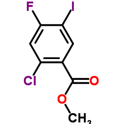 2-氯-4-氟-5-碘苯甲酸甲酯结构式