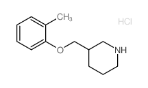3-[(2-methylphenoxy)methyl]piperidine,hydrochloride结构式