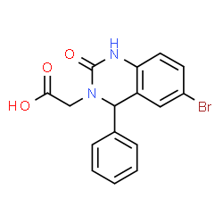 2-(6-bromo-2-oxo-4-phenyl-1,4-dihydroquinazolin-3(2H)-yl)acetic acid结构式