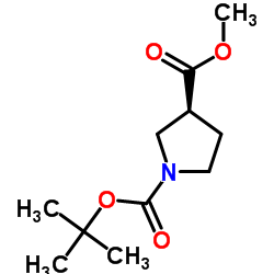 (S)-1-BOC-PYRROLIDINE-3-CARBOXYLIC ACID METHYL ESTER Structure