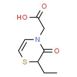4H-1,4-Thiazine-4-aceticacid,2-ethyl-2,3-dihydro-3-oxo-(9CI)结构式