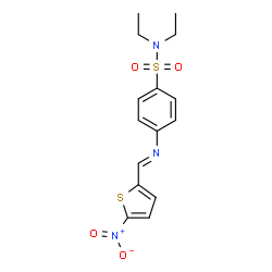 N,N-diethyl-4-{[(5-nitro-2-thienyl)methylene]amino}benzenesulfonamide结构式