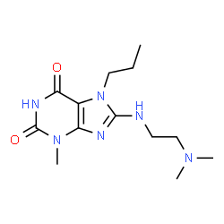 8-((2-(dimethylamino)ethyl)amino)-3-methyl-7-propyl-3,7-dihydro-1H-purine-2,6-dione Structure