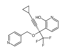 3-[(2S)-4-cyclopropyl-1,1,1-trifluoro-2-(pyridin-4-ylmethoxy)but-3-yn-2-yl]-1H-pyridin-2-one Structure