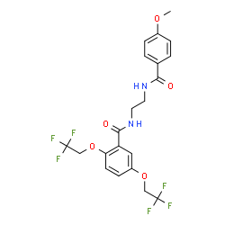 N-(2-[(4-METHOXYBENZOYL)AMINO]ETHYL)-2,5-BIS(2,2,2-TRIFLUOROETHOXY)BENZENECARBOXAMIDE structure
