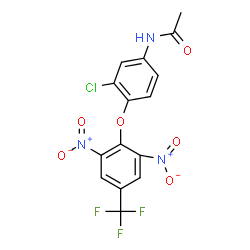 N-(3-CHLORO-4-[2,6-DINITRO-4-(TRIFLUOROMETHYL)PHENOXY]PHENYL)ACETAMIDE structure