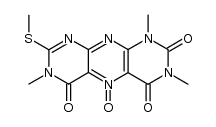 1,3,6-trimethyl-7-(methylthio)pyrimido[5,4-g]pteridine-2,4,5-(1H,3H,6H)-trione 10-oxide Structure