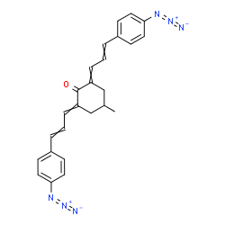 2,6-bis[3-(4-azidophenyl)-2-propenylidene]-4-methylcyclohexan-1-one structure