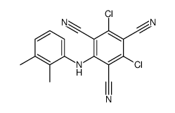 4,6-Dichloro-2-(2,3-dimethylanilino)benzene-1,3,5-tricarbonitrile结构式