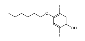 4-(hexyloxy)-2,5-diiodophenol Structure