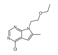 4-chloro-7-(2-ethoxy-ethyl)-6-methyl-7H-pyrrolo[2,3-d]pyrimidine结构式