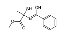2-(Benzoylamino)-2-mercaptopropionic acid methyl ester结构式