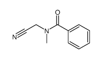 N-benzoyl-N-methylaminoacetonitrile Structure