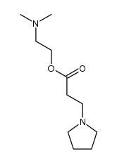 3-pyrrolidino-propionic acid-(2-dimethylamino-ethyl ester)结构式