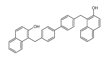 1-[[4-[4-[(2-hydroxynaphthalen-1-yl)methyl]phenyl]phenyl]methyl]naphthalen-2-ol结构式