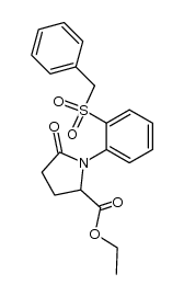 5-oxo-1-(2-phenylmethanesulfonyl-phenyl)-proline ethyl ester结构式