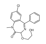 7-chloro-3-(2-hydroxyethoxy)-1-methyl-5-phenyl-3H-1,4-benzodiazepin-2-one结构式