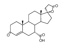 17-Hydroxy-3-oxo-17α-pregn-4-ene-7α,21-dicarboxylic-acid-γ-lacton结构式