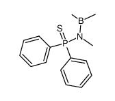 N-(dimethylboranyl)-N-methyl-P,P-diphenylphosphinothioic amide结构式