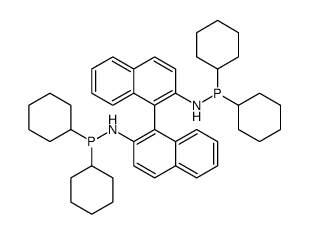 N-dicyclohexylphosphanyl-1-[2-(dicyclohexylphosphanylamino)naphthalen-1-yl]naphthalen-2-amine结构式