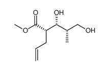 methyl (S)-2-((1R,2S)-1,3-dihydroxy-2-methylpropyl)pent-4-enoate结构式