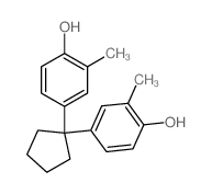 4-[1-(4-hydroxy-3-methyl-phenyl)cyclopentyl]-2-methyl-phenol structure