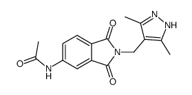 5-acetylamino-2-(3,5-dimethyl-1H-pyrazol-4-ylmethyl)-isoindole-1,3-dione结构式