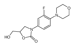 3-(3-fluoro-4-morpholin-4-yl-phenyl)-5-hydroxymethyl-oxazolidin-2-one结构式