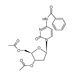 3',5'-di-O-acetyl-N4-benzoyl-2'-deoxycytidine结构式