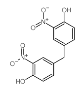 4-[(4-hydroxy-3-nitro-phenyl)methyl]-2-nitro-phenol structure